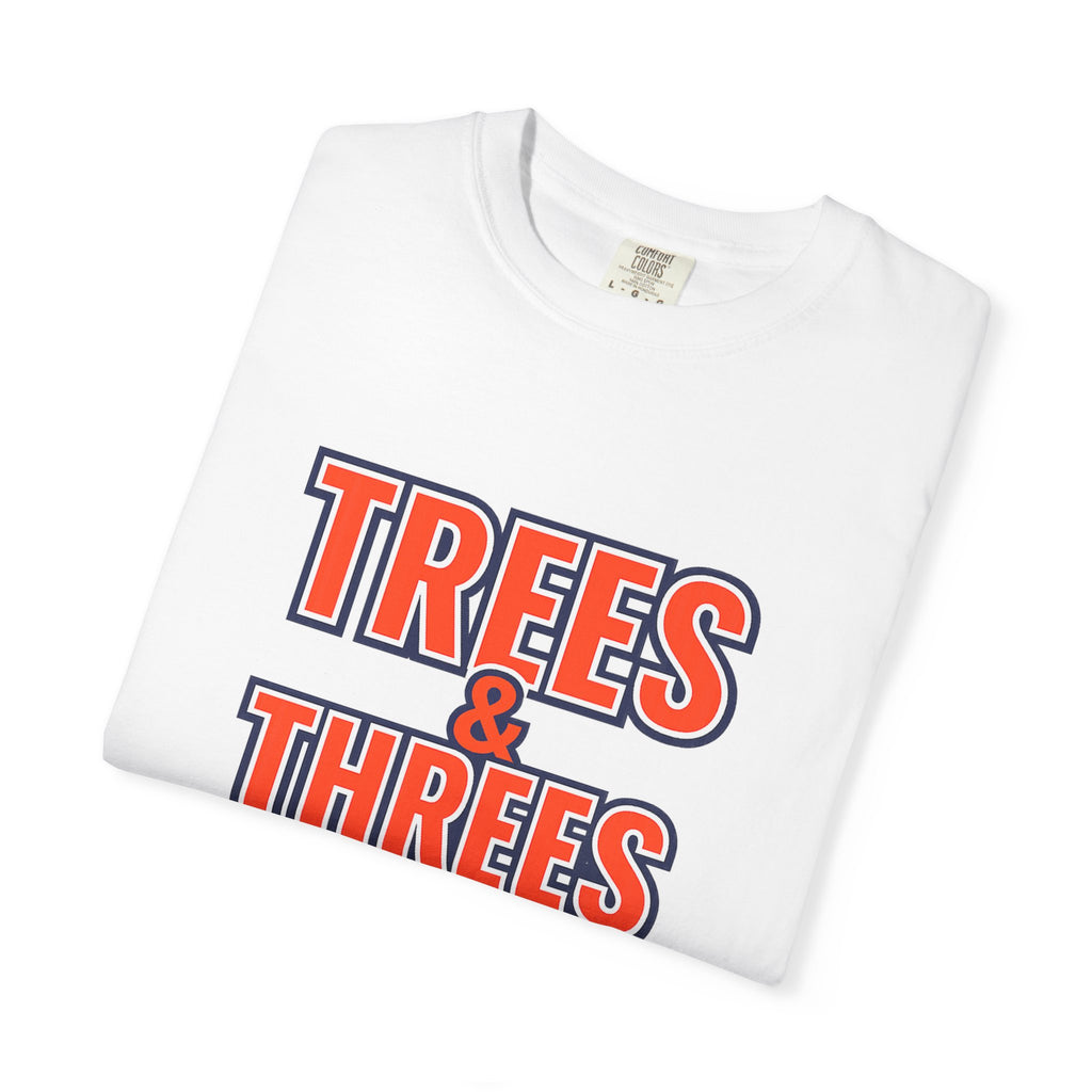 "Trees & Threes" Unisex Garment-Dyed T-shirt