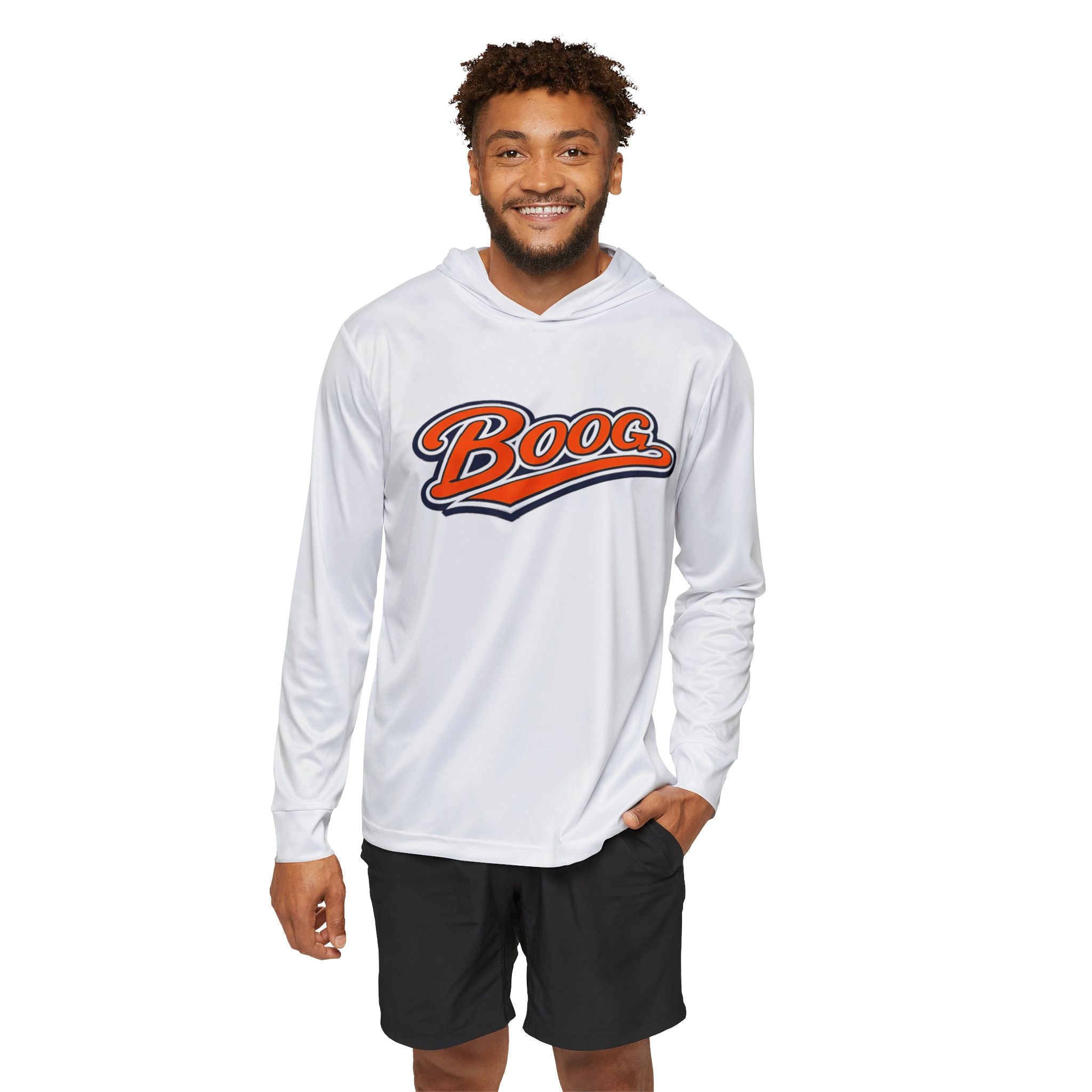 "Boog Script" Men's Sports Warmup Hoodie (AOP)