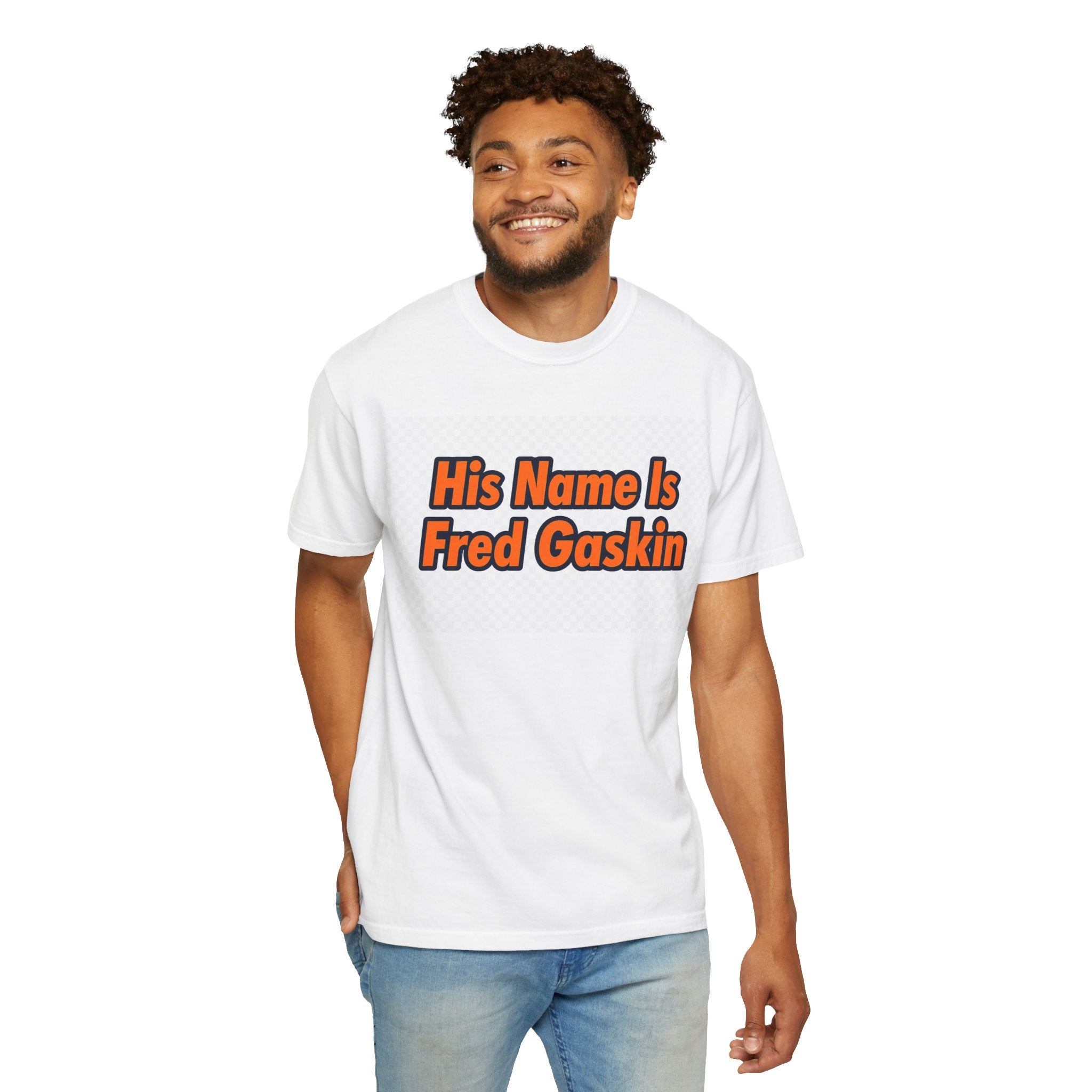 "His Name Is 2.0" Unisex Garment-Dyed T-shirt