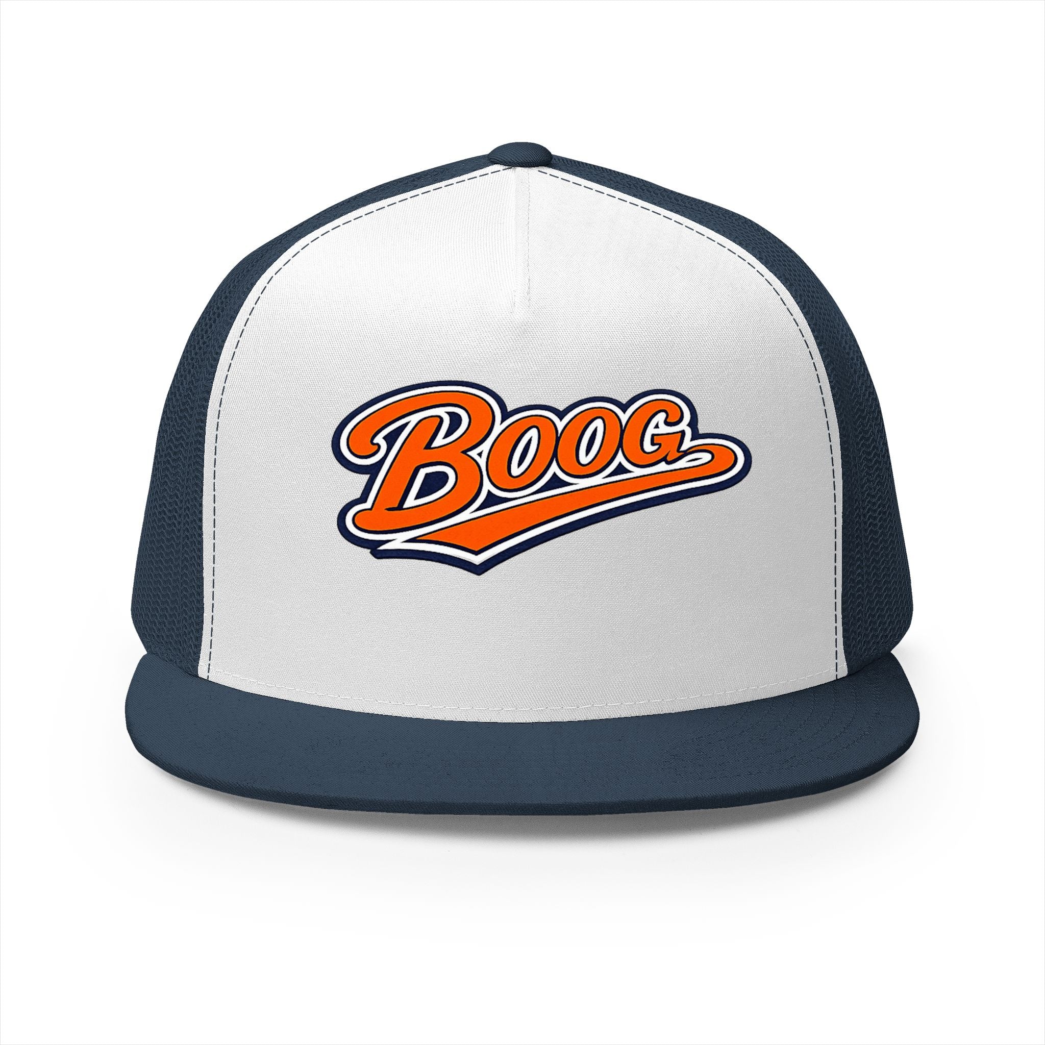 "Boog Script" 5 Panel Trucker Cap