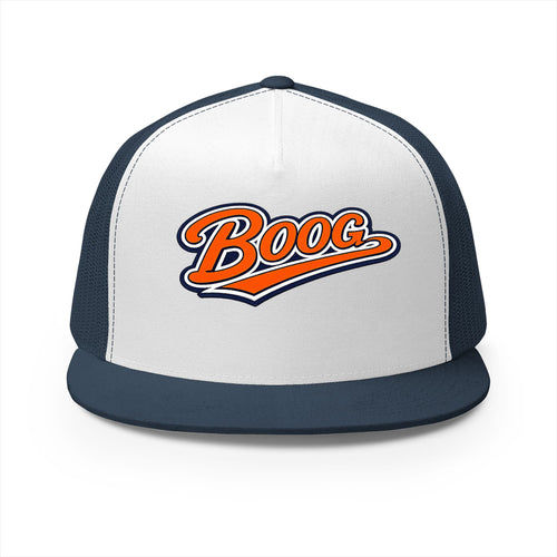 "Boog Script" 5 Panel Trucker Cap
