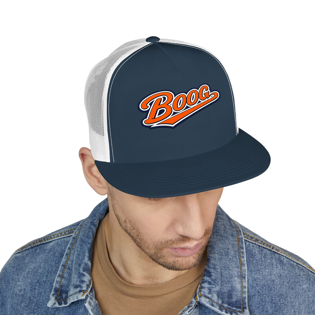 "Boog Script" 5 Panel Trucker Cap