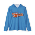 "Tigers Script" Men's Sports Warmup Hoodie - Carolina Blue