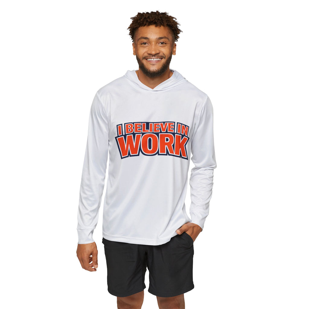 The "I Believe" Men's Sports Warmup Hoodie (AOP) - White
