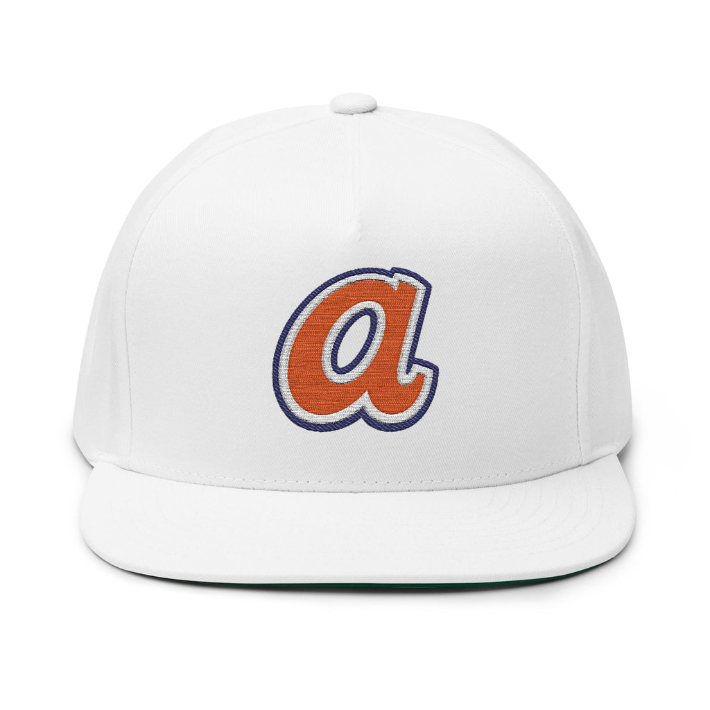 "a" Flat Bill Cap (Embroidery)